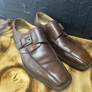 Mezlan brown leather monk strap Voyager  Size 10.5 shoes 299M